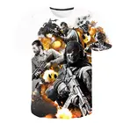 Футболка унисекс с 3D-принтом, с коротким рукавом, для мальчиков и девочек