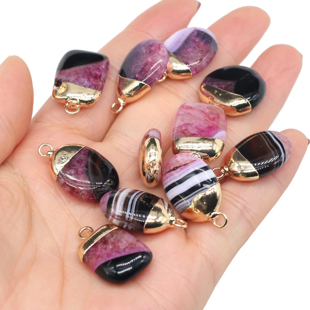 

Best Selling 2021 New Natural Stone Pendant Fashion High Quality Agate Pendant Jewelry for Making DIY Necklace Accessories