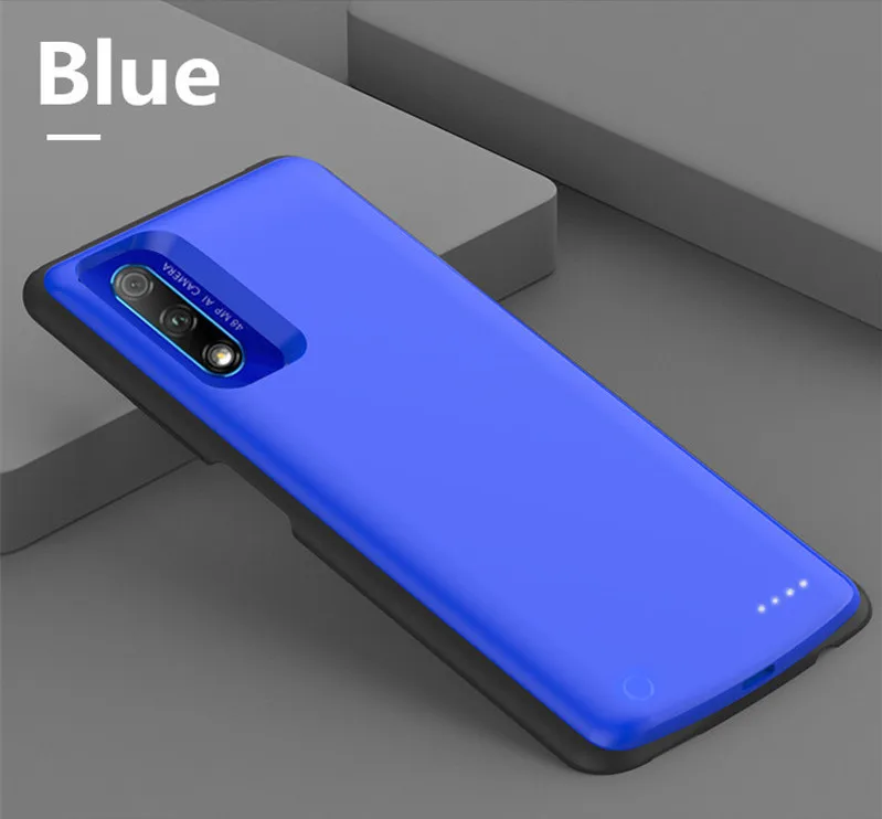 Синий Высококачественный чехол для huawei Honor 9X Pro, Внешнее зарядное устройство для резервного копирования, 6500 мАч, зарядное устройство, чехлы для аккумуляторов - Цвет: Синий