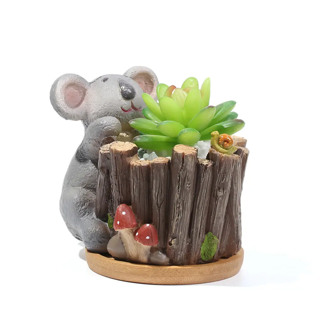 Простой бамбуковый поднос для горшков подставка прямоугольный Круглый