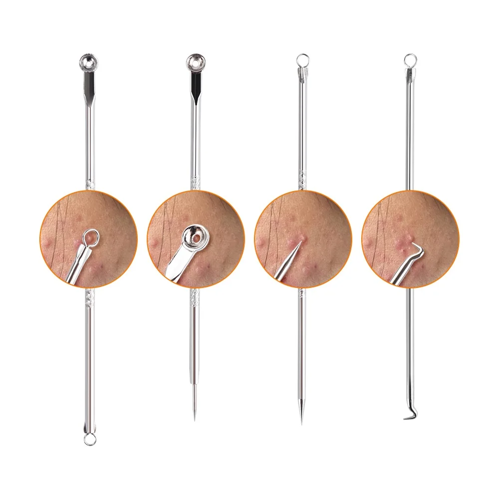 4 шт. извлечение черных точек порошковая игла для удаления акне иглы из