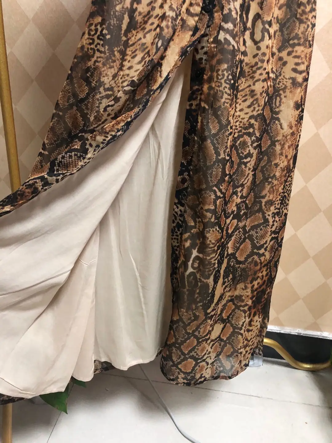 Женское длинное платье с принтом питона|Женские платья| |