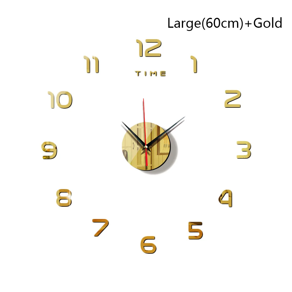 3D Wall Clock Mirror Wall Stickers Creative DIY Wall Clocks Removable Art Decal Sticker Home Decor Living Room Quartz Needle Hot atomic wall clock