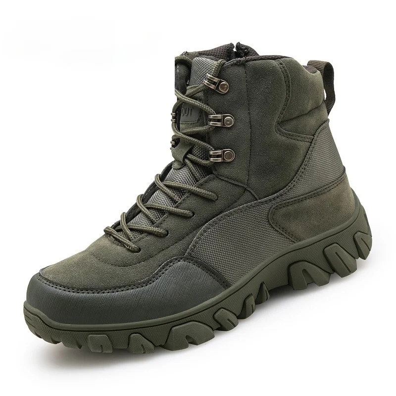 

Canvas Military Tactical Ankle Boots Autumn Winter Hunting Boots Men Combat Army Boots Mens Shoes Green Botas Militares Hombre