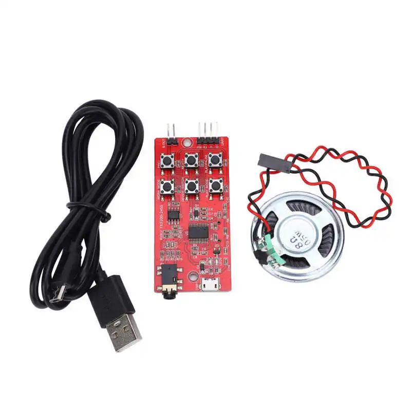 

Модуль воспроизведения голоса с MP3-плеером, набор для самостоятельного обучения голосовому последовательному порту управления платой YX5200