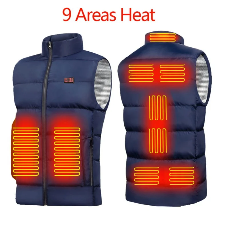 Жилет мужской с электроподогревом зимний терможилет USB зарядкой для охоты и