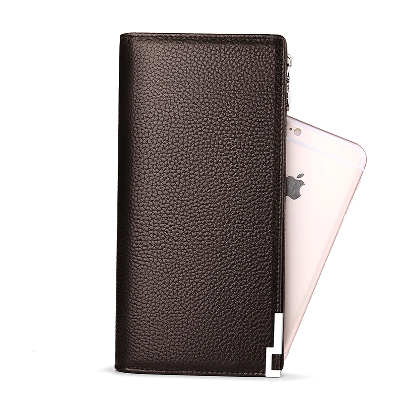 Модный Длинный дизайнерский бумажник WILLIAMPOLO из натуральной коровьей кожи