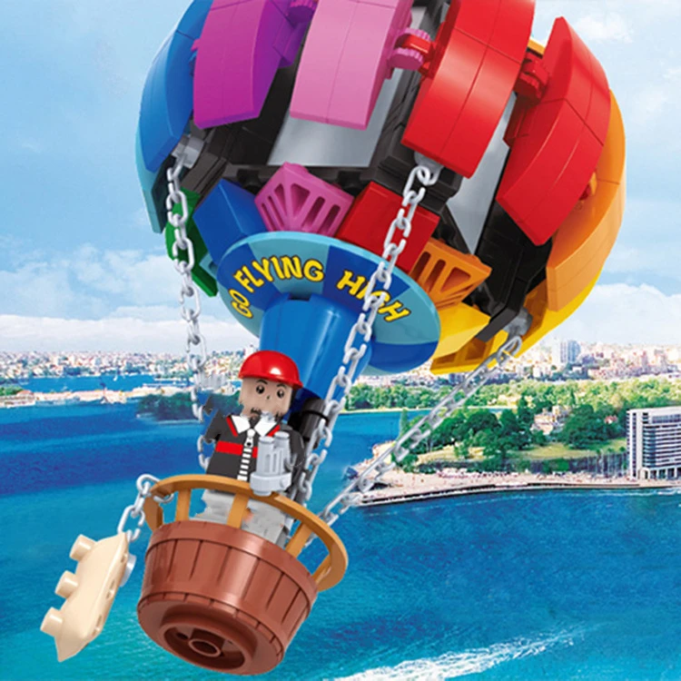 

Новый 195 шт. город на воздушном шаре строительные блоки модель развивающие наборы для ухода за кожей рисунок Кирпичи DIY игрушки для детей, по...