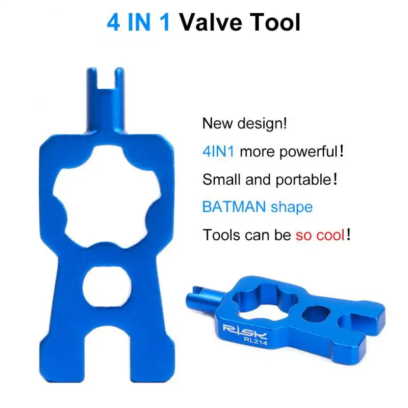 

4 IN 1 Portable Bicycle Valve Wrench Multifunction Valve Core Disassembly Installation Tools For MTB Road Bike Removal Wrench