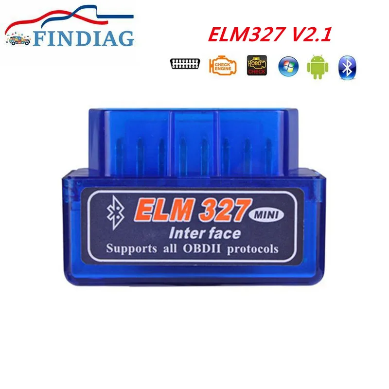 Мини ELM327 Bluetooth V2.1 OBD2 диагностический сканер для Android Windows Torque symOBD-II протоколы ELM 327