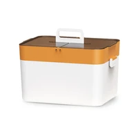 storage box medicine chest white orange green convenience pp material compartment 28 5x21x21cm portable