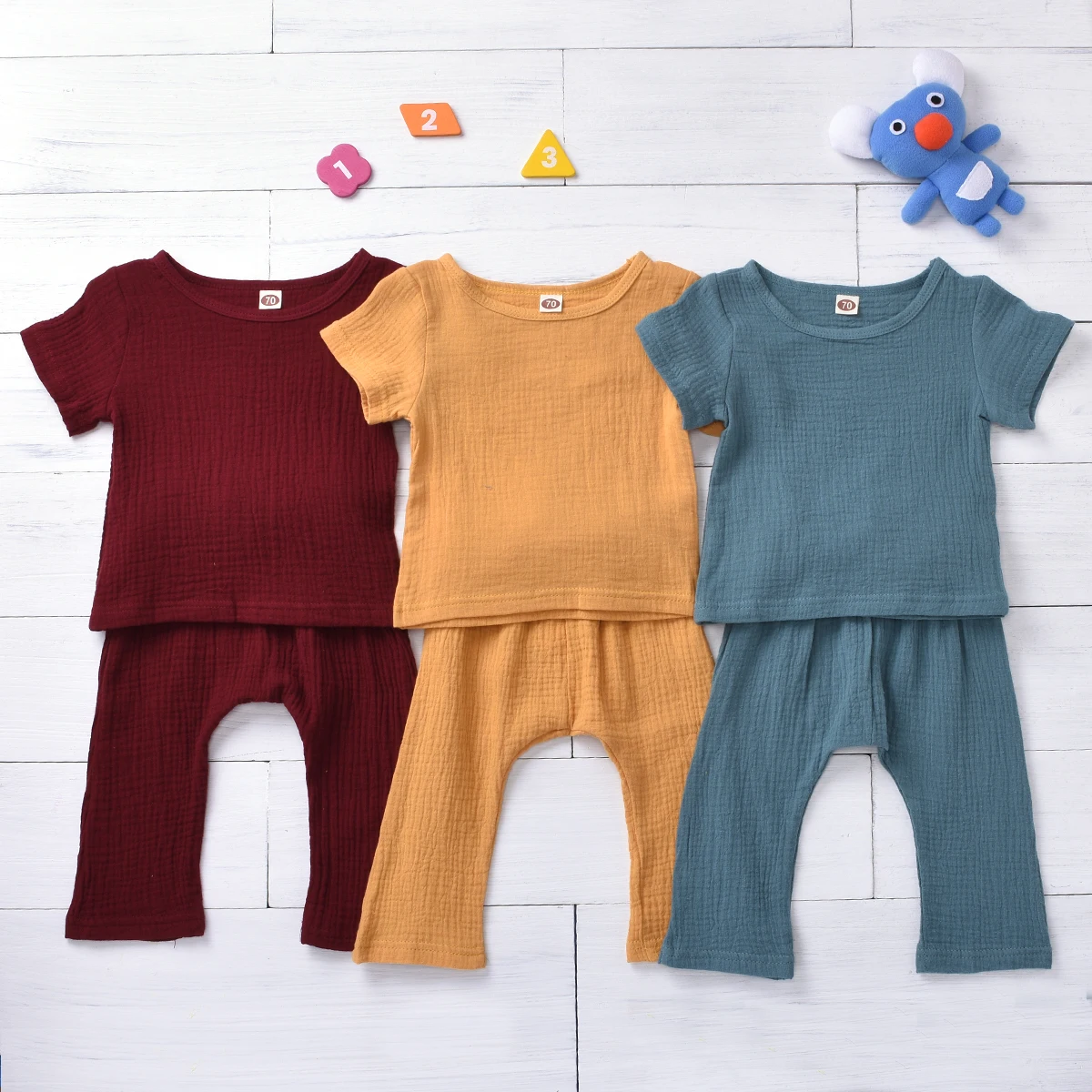 Распродажа комплект одежды для новорожденных мальчиков и девочек брюки с