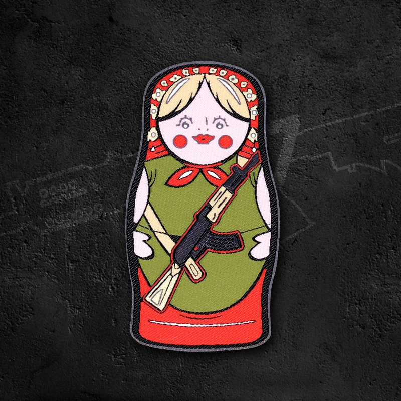 Русские AK матрешки с вышивкой Военная нашивка желая Матрешка забавные игры Куклы