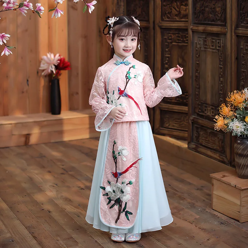 Girls Hanfu Super Fairy Dress For Children Little Girl Chinese Style Tang Baby Clothes Spring And Summer ханьфу |