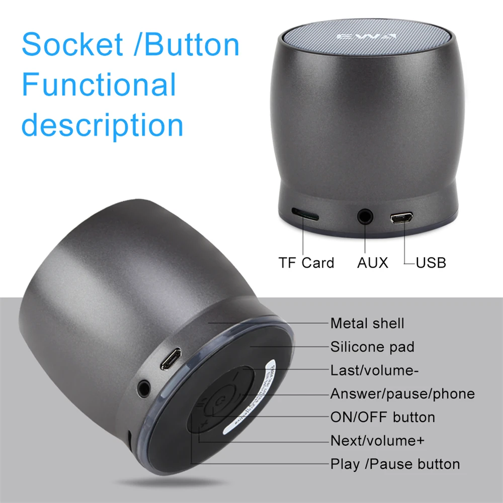EWA A150 портативный мини-динамик Bluetooth беспроводной Hifi стерео сильные басы