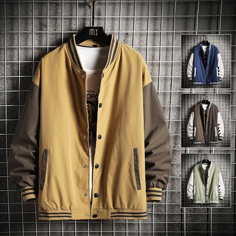 

2021 Men's Autumn New Stand Collar Jacket Youth Fashion Casual Multicolor Jacket