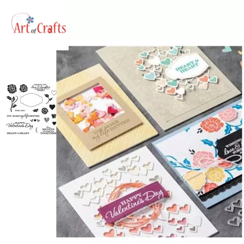 Прозрачный штамп Сердце к сердцу для рукоделия скрапбукинга открыток создания