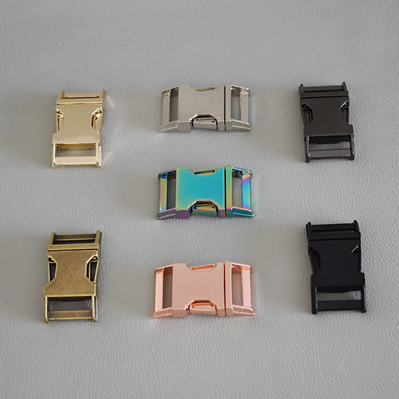 10 Pcs/Lot Rose gold Metal Buckles Adjustable Release Clasp and Slides for 20mm Webbing Straps Tactical Bags Pet Collar DIY | Дом и сад