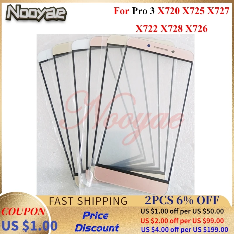 

Digitizer LCD display Front Sensor Glass Panel For LeTV Pro3 Pro 3 X720 X725 X727 X722 X728 X726 Touch Screen Glass lens