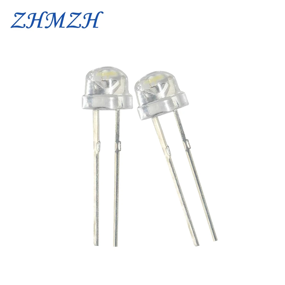 

100pcs/Lot High Brightness LED Straw Hat Lamp Light Emitting Diodes (LEDs) DIY Light Beads 5mm Bead Light-emitting Diode