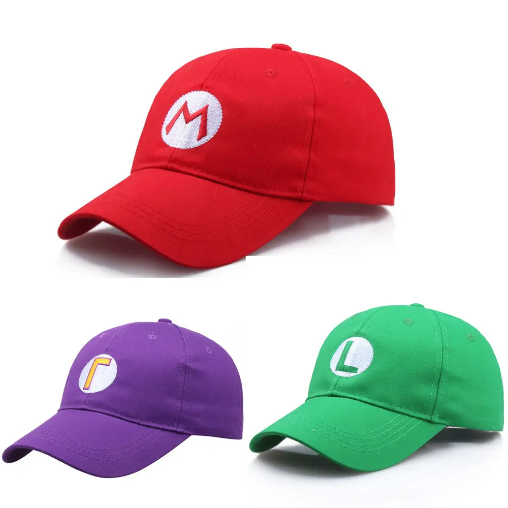 Игра супер шапка Марио Кепка Luigi Mario Bros Cosplay Snapback бейсбольная кепка костюм