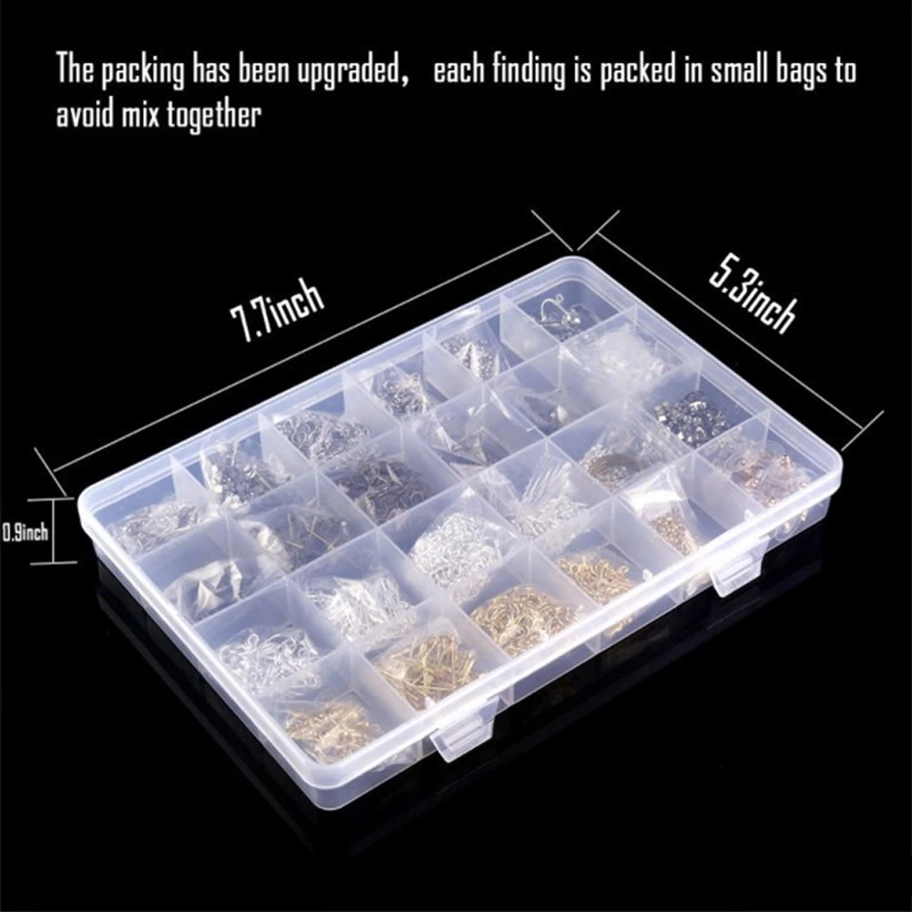 

Professional Findings Plier Combined Tools DIY Necklaces Jewelry Accessory Kit Beginners 24 Grid Making Repair Earring Supplies