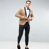 2021new high quality customized fashion velveteen groom tuxedo shawl lapel mens suit wedding party dinner 2setsjacket pants