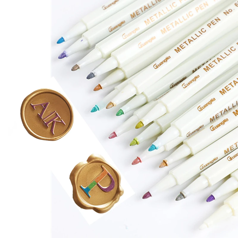 Самодельные быстросохнущие цветные металлические маркеры для фотоальбома и