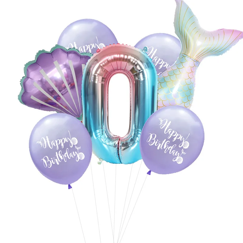 

Mermaid Balloon Set Mermaid Party Ballon Under The Sea Party Baloon Little Mermaid Birthday Balon Sea Animal Party Decor