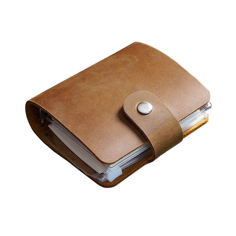 

Portable Mini Notebook Handmade Vintage Leather Cover Snap Weekly Memo Planner Organizer Cute Stationery Office School Supplies