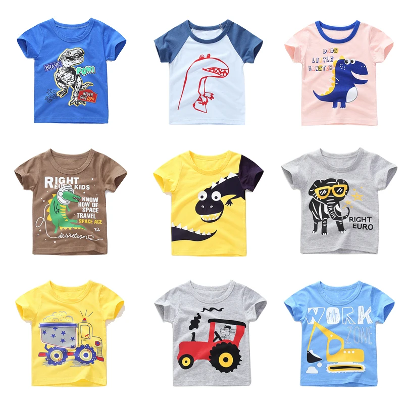 Детская футболка на лето детские футболки с рисунком для маленьких мальчиков и