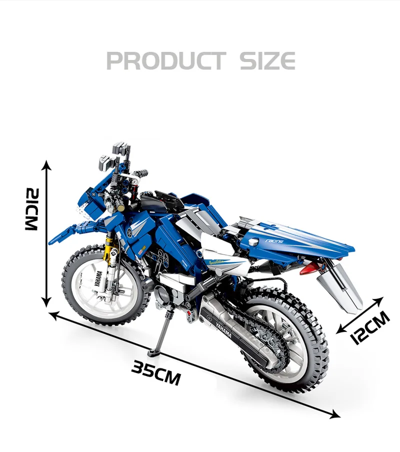 701702 Technic Power Cross страна мотоцикл остров Мэн туристический трофей MOC 709 шт модель