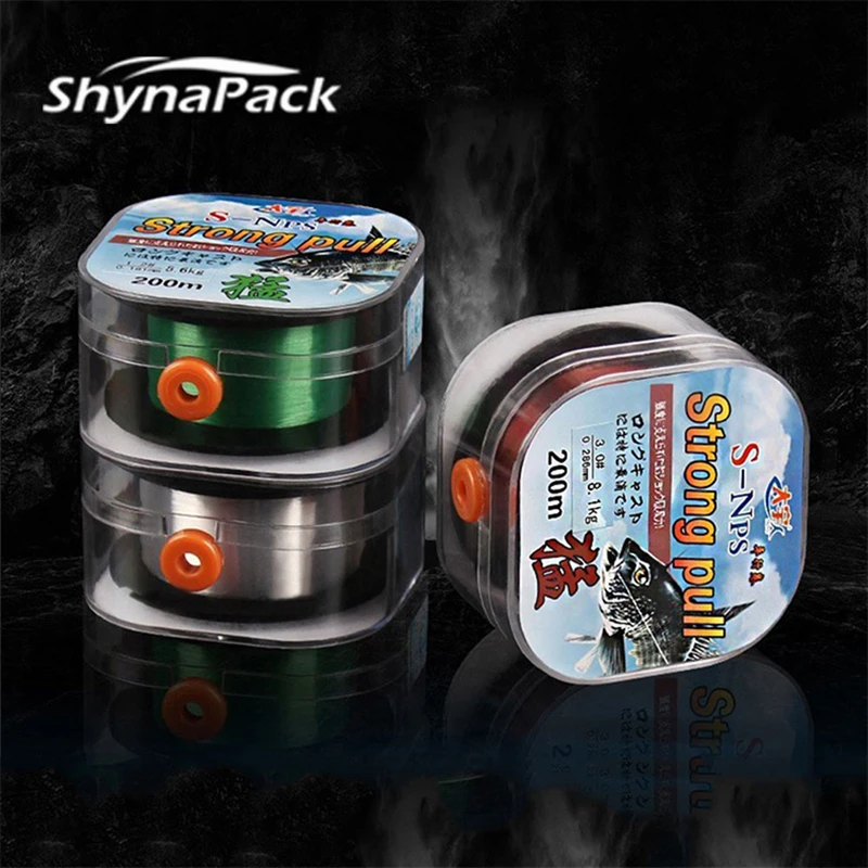 

2021 New Fluorocarbon Coating Fishing Line 200M Sinking Wear Resistant Strong Monofilament Nylon Mainline 0.1-0.6Mm Sea Fishing