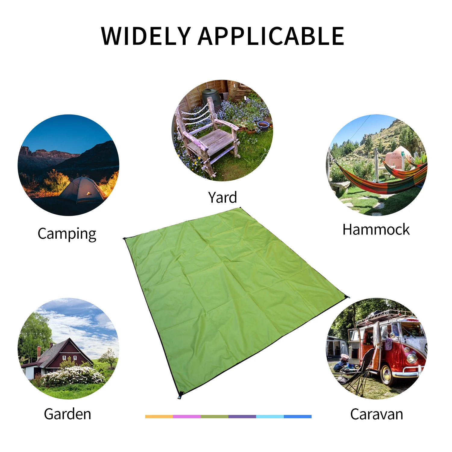 

Outdoor Beach Blanket Waterproof Beach Mat Lightweight Sand Resistant Picnic Blanket with Storage Bag for Hiking Camping Garden