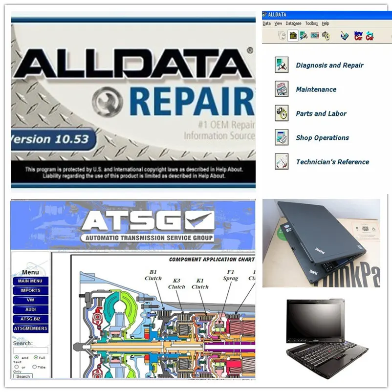 Автосервис программное обеспечение все данные и mi .. ll ATSG установленное X200T 4g