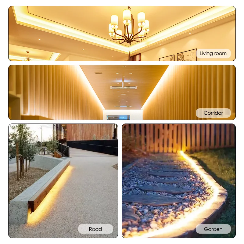 

Super Bright SMD5050 Dimmable AC 220V LED Strip Lightm 7M Kitchen Outdoor Waterproof Garden Lamp Tape with EU Plug Warm White