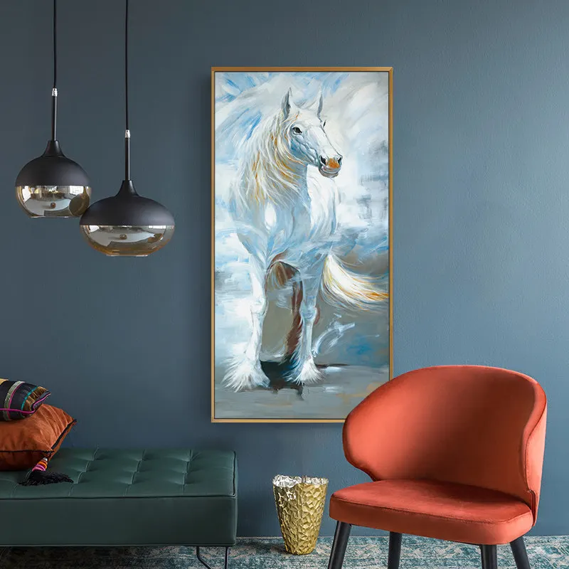 100% ручной Краски ed абстракция на основе конского жира холсте искусство масляные