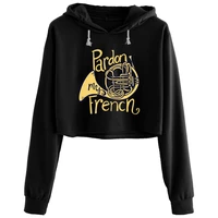 french horn crop hoodies women goth grunge harajuku anime pullover for girls