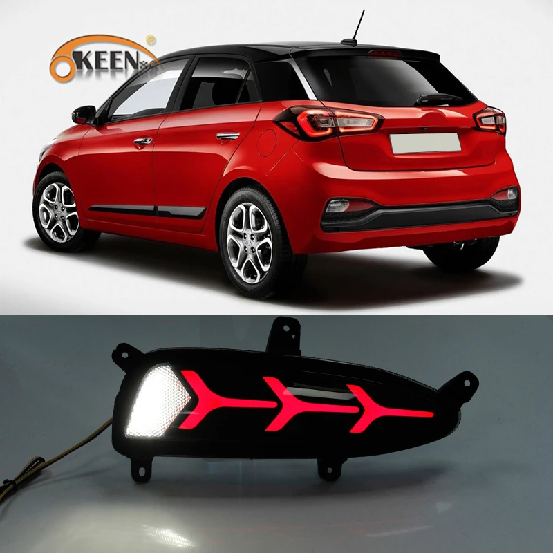 2 шт. Светодиодный отражатель лампы для Hyundai I20 2018 2019 задний противотуманный