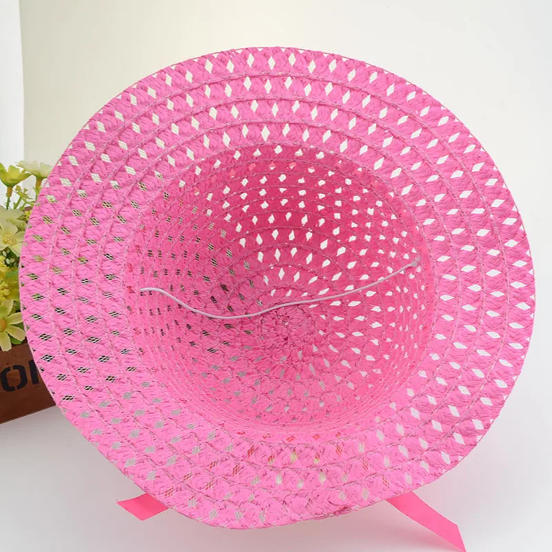 

2021 Summer Baby Sun Hat Girls Kids Straw Hat Cap Summer Kids Beach Hat Breathable Flower Tote Set Hat And Bag For Baby Girl