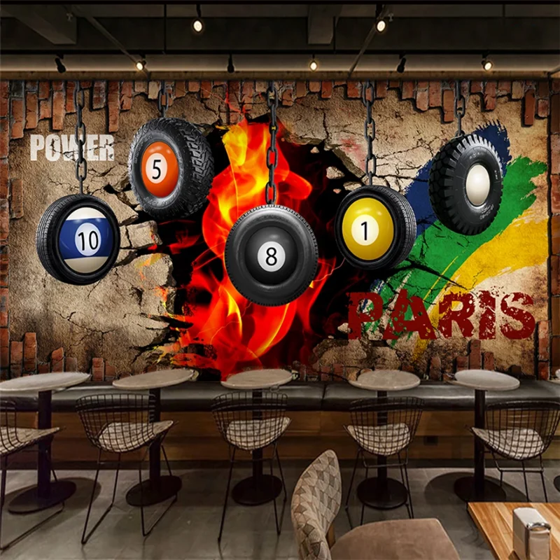 Beibehang пользовательские обои 3d Роспись бильярдное изображение настенная шина фон