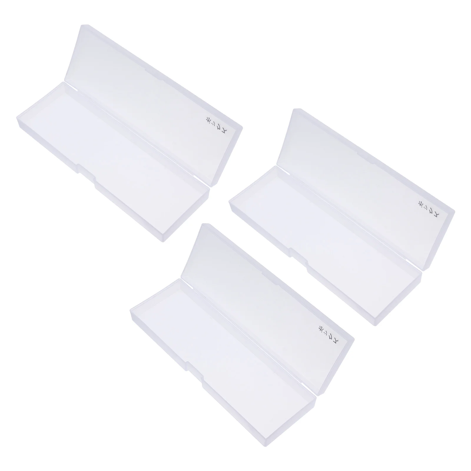 

3pcs Transparent Storage Pen Box Portable Painting Brush Holder Case