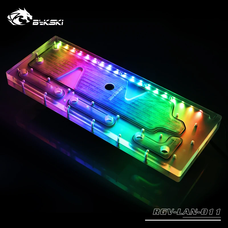 Verkauf BYKSKI Acryl Bord Wasser Kanal Lösung Verwenden Für LIAN LI O11 Dynamische Fall Für CPU Und GPU Block / 3PIN RGB / Combo DDC Pumpe