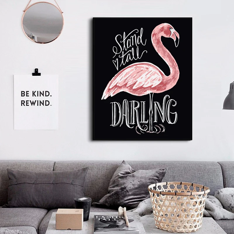 DIY живопись картина по цифровой скандинавском стиле маленькая свежая птица пламя