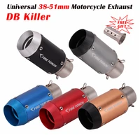 universal 38 51mm motorcycle exhaust tube escape moto muffler modified db killer for cbr650 mt09 duke790 fz6 z900 s1000r gsx 650