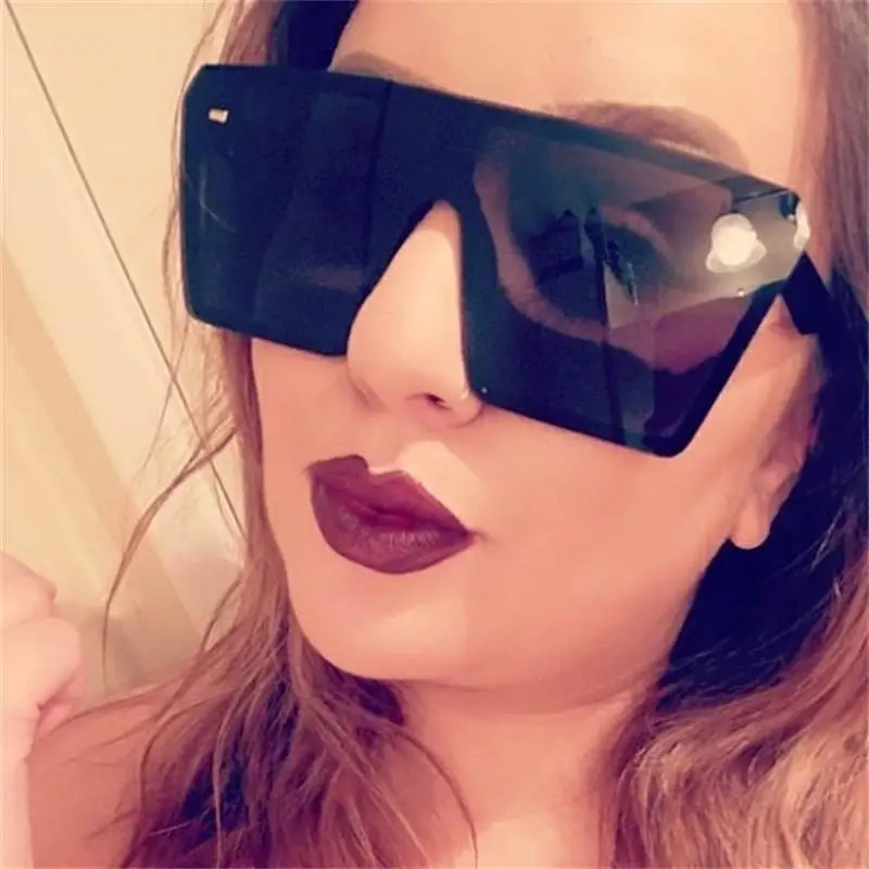 Солнцезащитные очки без оправы черные женские фирменный дизайн плоская подошва