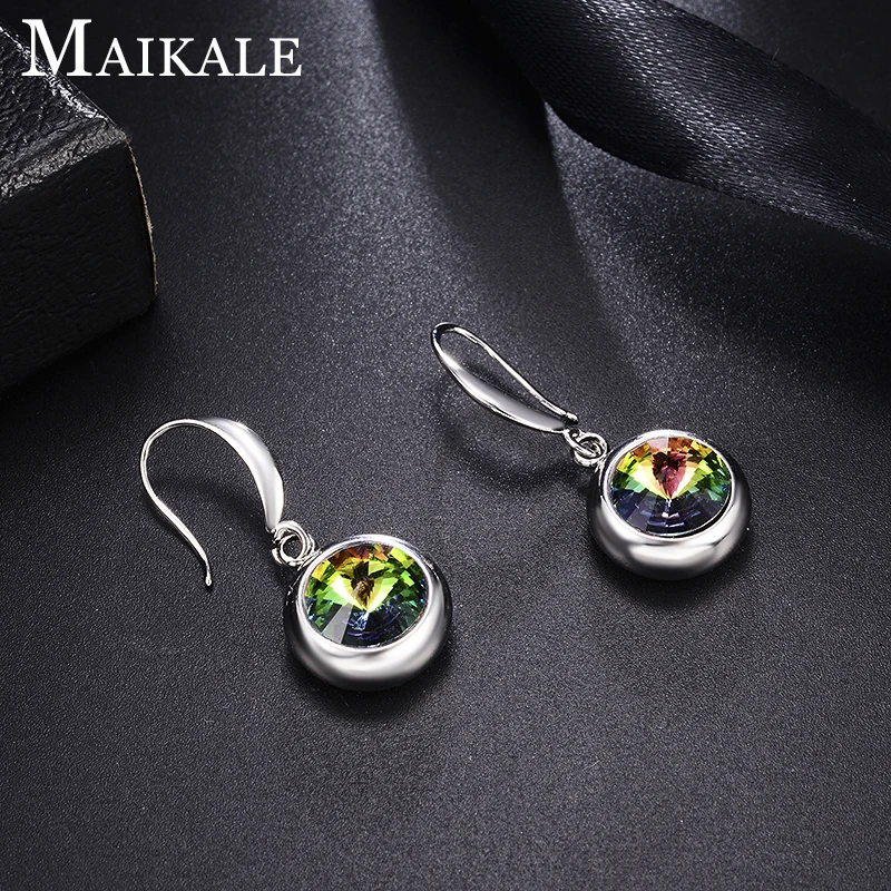 Женские разноцветные серьги MAIKALE круглые модные подвески с крючком