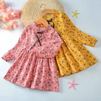 2020 spring autumn girl dress cotton long sleeve childrens dress floral kids dresses for girls fashion girls princess clothing