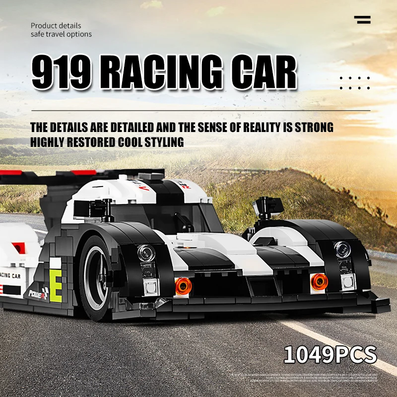 

1049pcs MOC High Tech Series Super Sports Car 919 Racing model Building Blocks brick Toys for Children Boys Kids Gift Set