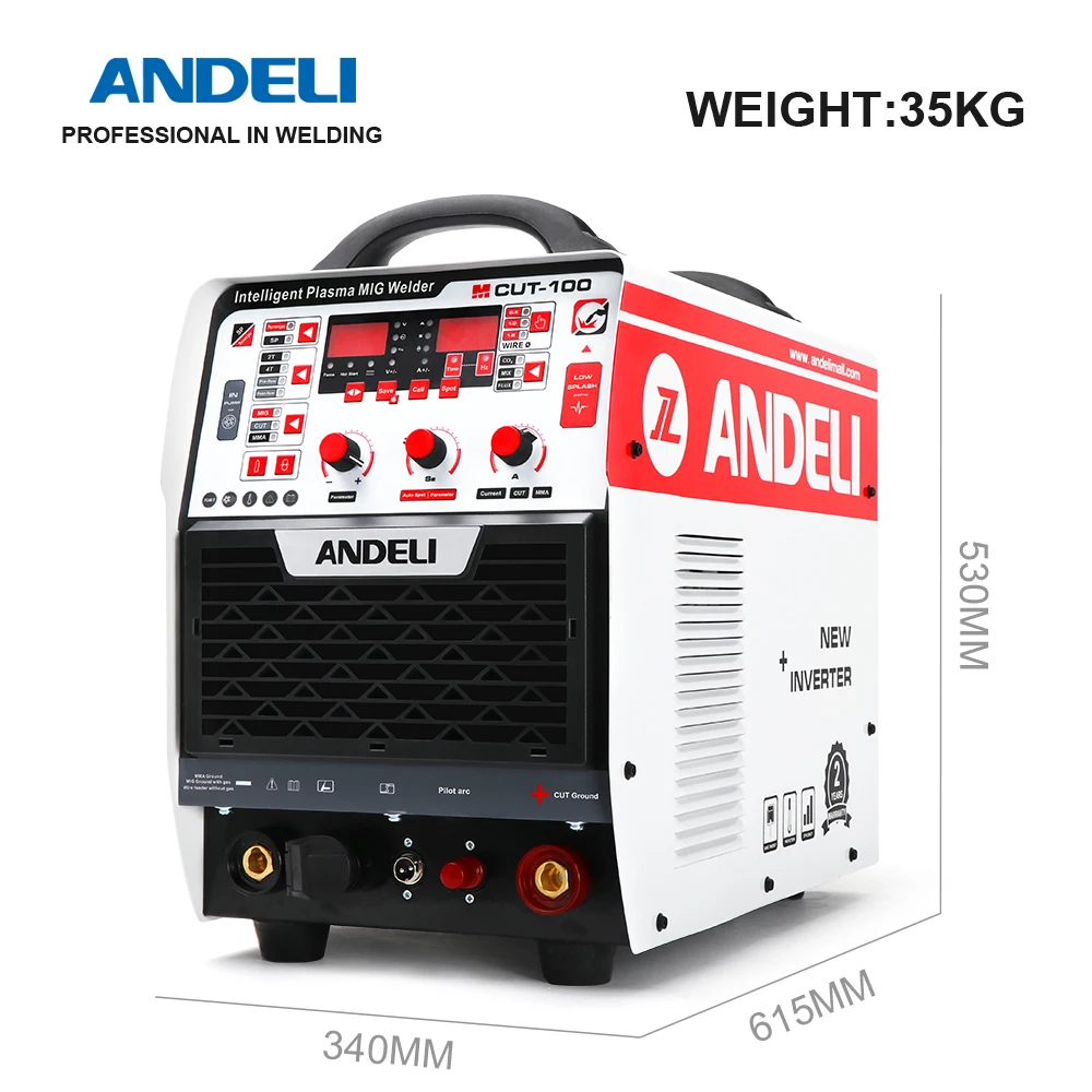 ANDELI трехфазный 380V плазменный резак MCUT 100 кроя MIG MMA 3 в 1 машина для плазменной резки